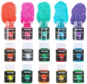 img 4 attached to 15 Colors Rainbow Holographic Resin Glitter Set - Ultra Fine Craft Glitter for Tumbler, Slime, Resin Arts, DIY, Nail Art - Each 0.35oz