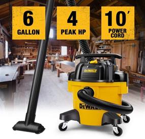 img 1 attached to 🟡 DEWALT DXV06P Poly Wet/Dry Vac (6 Gallon) - Powerful and Versatile Cleaning Solution in Yellow