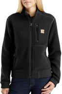 carhartt womens fleece jacket black women's clothing and coats, jackets & vests logo