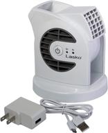 lasko mycool d300 mini usb desk fan - small quiet portable personal 2-speed fan for home, work, office, dorm, car, and travel - includes 40in. usb cable, bonus ac adapter - white logo