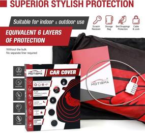 img 2 attached to 🚗 Waterproof Sedan and SUV Car Cover for All Weather Protection - Luxury Car Accessory with 4-Year Warranty - Indoor and Outdoor Use - Unique Design - Universal Fit for Standard and Full Sedans, Compact and Midsize SUVs