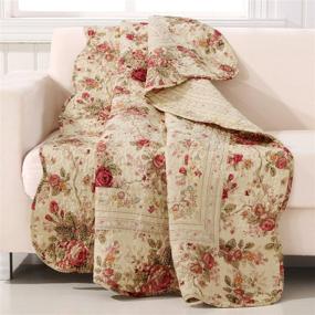img 3 attached to 🌹 Cozy up with the Greenland Home Antique Rose Full Throw Blanket in Ecru
