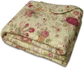 img 1 attached to 🌹 Cozy up with the Greenland Home Antique Rose Full Throw Blanket in Ecru