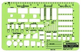 img 3 attached to Шаблон офисного планировщика Rapidesign, масштаб 1:8, максимум 1 шт. на заказ (R706)