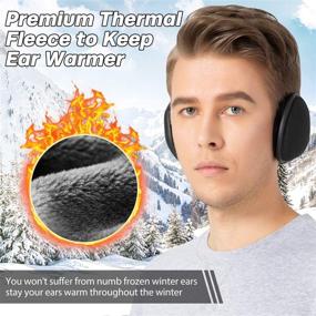 img 3 attached to 🎧 Lauzq Ear Warmers: Perfect Unisex Winter Accessory for Men and Women
