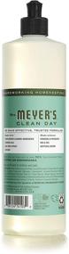 img 2 attached to 🍃 Pack of 3 Mrs. Meyer's Clean Day Basil Scent Dishwashing Liquid Dish Soap - Cruelty Free Formula, 16 oz