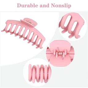 img 1 attached to 💇 4 Pieces Big Hair Clips: 4.3 Inch Claw Clips for Long Thick Hair - Strong Hold Hair Barrettes for Women and Girls – Color A