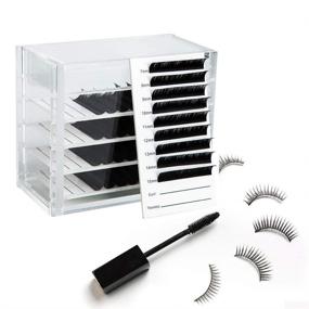 img 1 attached to 👁️ Transparent Acrylic Lash Organizer Case for False Eyelashes - 5 Layers, Grafting Tool for Eyelash Extensions