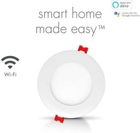 img 3 attached to 🌍 Globe Electric Wi-Fi Smart 4&#34; Ultra Slim Multicolor Changing RGB Tunable White Recessed Lighting Kit - No Hub Required, Voice Activated, 9W, 50068, 4 Inches