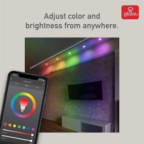 img 1 attached to 🌍 Globe Electric Wi-Fi Smart 4&#34; Ultra Slim Multicolor Changing RGB Tunable White Recessed Lighting Kit - No Hub Required, Voice Activated, 9W, 50068, 4 Inches