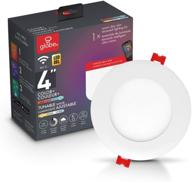 🌍 globe electric wi-fi smart 4&#34; ultra slim multicolor changing rgb tunable white recessed lighting kit - no hub required, voice activated, 9w, 50068, 4 inches logo