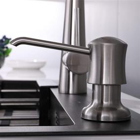 img 3 attached to 🧴 Convenient Built-in Brushed Nickel Soap Dispenser for Kitchen Sink: Refill-from-Top Design with Liquid Hand & Dish Soap Bottle