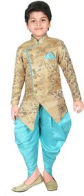 img 4 attached to AHHAAAA Sherwani Ethnic Dhoti Western Boys' Clothing for Suits & Sport Coats