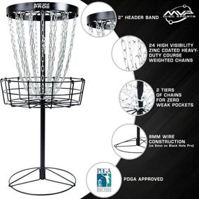 img 1 attached to 🥏 MVP Black Hole Pro HD Disc Golf Basket: Professional Quality with Transit Bag
