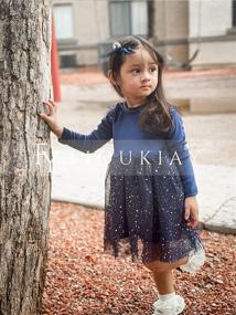 img 2 attached to Toddler Girls Tutu Dress: Long-Sleeve Infant Baby Girl Fall Winter Dresses for Flower Girl Wedding Party with Tulle