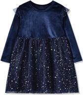 toddler girls tutu dress: long-sleeve infant baby girl fall winter dresses for flower girl wedding party with tulle logo