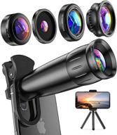 📸 lieront phone camera lens for iphone samsung huawei - 25x telephoto lens, 4k hd 0.65x wide angle lens and 25x macro lens (combined), 210° fisheye lens, kaleidoscope lens (non-pro camera) logo