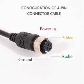 img 1 attached to 🔌 DALLUX M12 4-Pin Female to RCA Female Adapter Cable - Shockproof Waterproof Video + DC Connector Wire - Compatible with RCA to 4-Pin Monitor/Camera Adapter