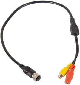 img 3 attached to 🔌 DALLUX M12 4-Pin Female to RCA Female Adapter Cable - Shockproof Waterproof Video + DC Connector Wire - Compatible with RCA to 4-Pin Monitor/Camera Adapter