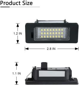 img 1 attached to 🚘 GemPro 2 шт. Сборка светильника для номерного знака с светодиодами - улучшение для Audi A1 A4 A5 A6 A7 S5 Q5 RS5 TT TTRS, улучшенный 24SMD ксеноновыми белыми светодиодами.