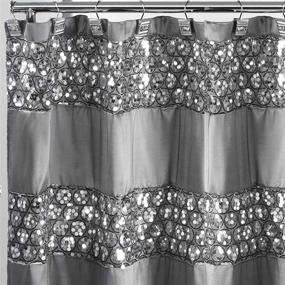 img 2 attached to 💎 Stylish and Elegant: Popular Bath Silver Sinatra Shower Curtain