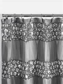 img 3 attached to 💎 Stylish and Elegant: Popular Bath Silver Sinatra Shower Curtain