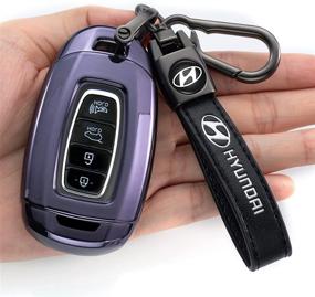 img 2 attached to Tsisun Smart Key Fob Cover Case: Compatible with Hyundai Santa Fe, Palisade, Kona, Elantra GT, Veloster 3/4 Buttons (2019-2021)