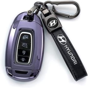 img 4 attached to Tsisun Smart Key Fob Cover Case: Compatible with Hyundai Santa Fe, Palisade, Kona, Elantra GT, Veloster 3/4 Buttons (2019-2021)
