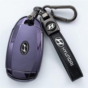 img 3 attached to Tsisun Smart Key Fob Cover Case: Compatible with Hyundai Santa Fe, Palisade, Kona, Elantra GT, Veloster 3/4 Buttons (2019-2021)