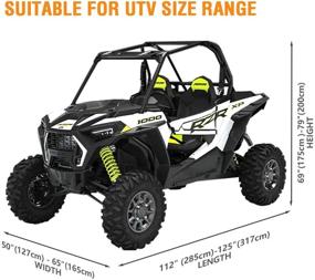 img 3 attached to 🚜 NEVERLAND UTV Cover: Waterproof 420D Heavy Duty 2 Seater Side by Side with Straps for Polaris RZR Ranger XP Yamaha YXZ Can-Am Maverick Trail Pioneer Honda 2-3 Passenger - Ultimate Protection for Your UTV
