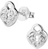 hypoallergenic sterling silver engraved earrings logo