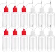 🍶 premium 12-pack 30ml / 1 ounce empty needle tip glue bottle applicator diy quilling tool precision bottle (assorted colors) логотип