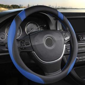 img 4 attached to Giant Panda Heavy Duty Auto Car Steering Wheel Cover With Breathable Grip