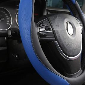 img 1 attached to Giant Panda Heavy Duty Auto Car Steering Wheel Cover With Breathable Grip