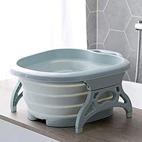 img 1 attached to 🛀 Relax and Soothe with the Foot SPA Bath Tub: Portable and Collapsible Foot Soak Tub with Massaging Rollers for Stress Relief