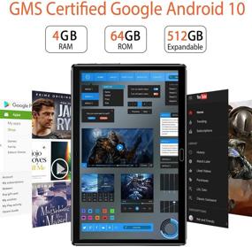 img 2 attached to 📱 Планшет с ОС Android 10.0, 10,8 дюйма, 4 ГБ ОЗУ, 64 ГБ встроенной памяти, IPS сенсорный экран HD+ 2K, двойная камера 16 Мп, две SIM-карты 4G LTE, 5G WiFi, сертифицировано GMS - зеленый.