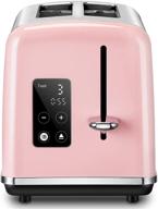 🍞 redmond pink toaster 2-slice, full touch led display, stainless steel with extra wide slot and cancel defrost reheat function, 6 shade settings, st039 логотип