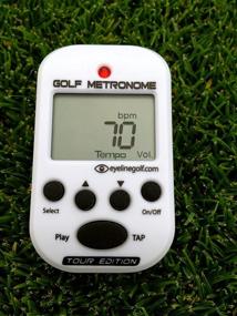 img 1 attached to 🏌️ Eyeline Golf Metronome Tour Edition - Tempo Trainer Pro Audible + Visual Pacing Device, Portable on Cap or Ground. Beep or Flashing Light. Adjustable for Putting, Chipping, and Full Swing. Suitable for Indoor and Outdoor Use.