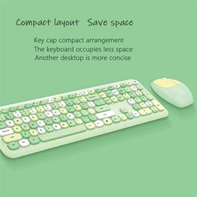 img 2 attached to 💻 LuJtnzdz Wireless Keyboard and Mouse Combo - Stylish Slim Design, Multi-Color Mute, 2.4G Wireless Connectivity - Perfect for Office Typing, Notebook or Desktop