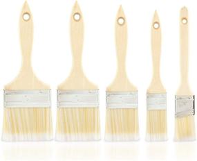 img 4 attached to 🖌️ Hiltex 00308 Brush Paint Stain Varnish Set - 5-Piece, Small - Wood Handles
