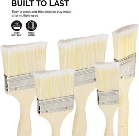 img 3 attached to 🖌️ Hiltex 00308 Brush Paint Stain Varnish Set - 5-Piece, Small - Wood Handles