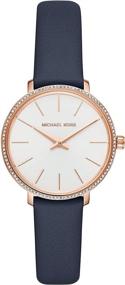 img 4 attached to Женские часы Michael Kors из нержавеющей стали с кожаным ремешком