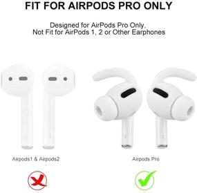 img 2 attached to 🎧 Петли против потерь ICARERSPACE для Apple AirPods Pro - белые [3 пары] с сумочкой для хранения