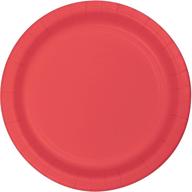 🍽️ creative converting 7 inch red round luncheon paper plates, pack of 24 logo