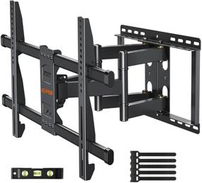 img 4 attached to 📺 Elived Full Motion TV Wall Mount Bracket 6-Arm Articulating for 42-70 Inch LED, LCD, OLED Flat Screen TVs – Swivel and Tilt TV Wall Mount, Supports VESA 600x400mm, 100 lbs. Load Capacity, Fits 12”/16” Studs