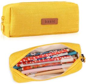 img 4 attached to 🖊️ Cotton Linen Pencil Case Organizer - iSuperb Student Stationery Bag, Office Storage Pouch, Coin Pouch, Cosmetic Bag