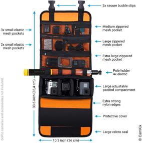 img 1 attached to 🎒 Multipurpose CamKix Roll-Out Bag with Waist/Shoulder Strap - Ideal for GoPro Hero, DJI Osmo Action + Various Action/Compact Cameras - Versatile Carrying Solutions (Handheld, Shoulder, Waist, Back) - Intelligent Protection Case