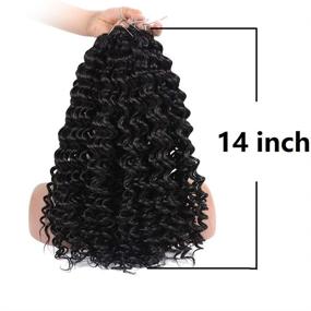 img 3 attached to 🌊 9 Packs Deep Wave Crochet Hair: Long-lasting Deep Twist Crochet Braid with Low Tempreture Kanekalon Synthetic Hair Extension - 15 Strands/Pack (14" 9 Packs, 4#)