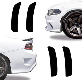 img 4 attached to 🚘 NDRUSH Blackout Side Marker Lights Vinyl Tint Film: Precut Overlay for Dodge Charger 2015-2021 - Front & Rear Sidemarker Wrap Cover