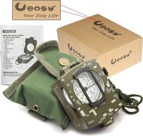 img 3 attached to 🧭 Ueasy Military Compass - Prismatic Sighting, Waterproof Professional Handheld Compass for Scouts, Hunting, Camping, Sailing, Navigation, and Hiking